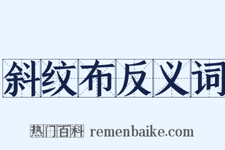 斜纹布反义词是什么意思的图片